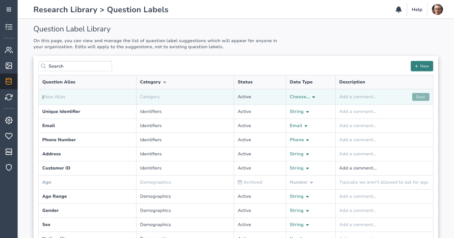 Question Label Library — managing label suggestions for the whole organization
